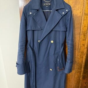 J. Crew Navy Trench Coat